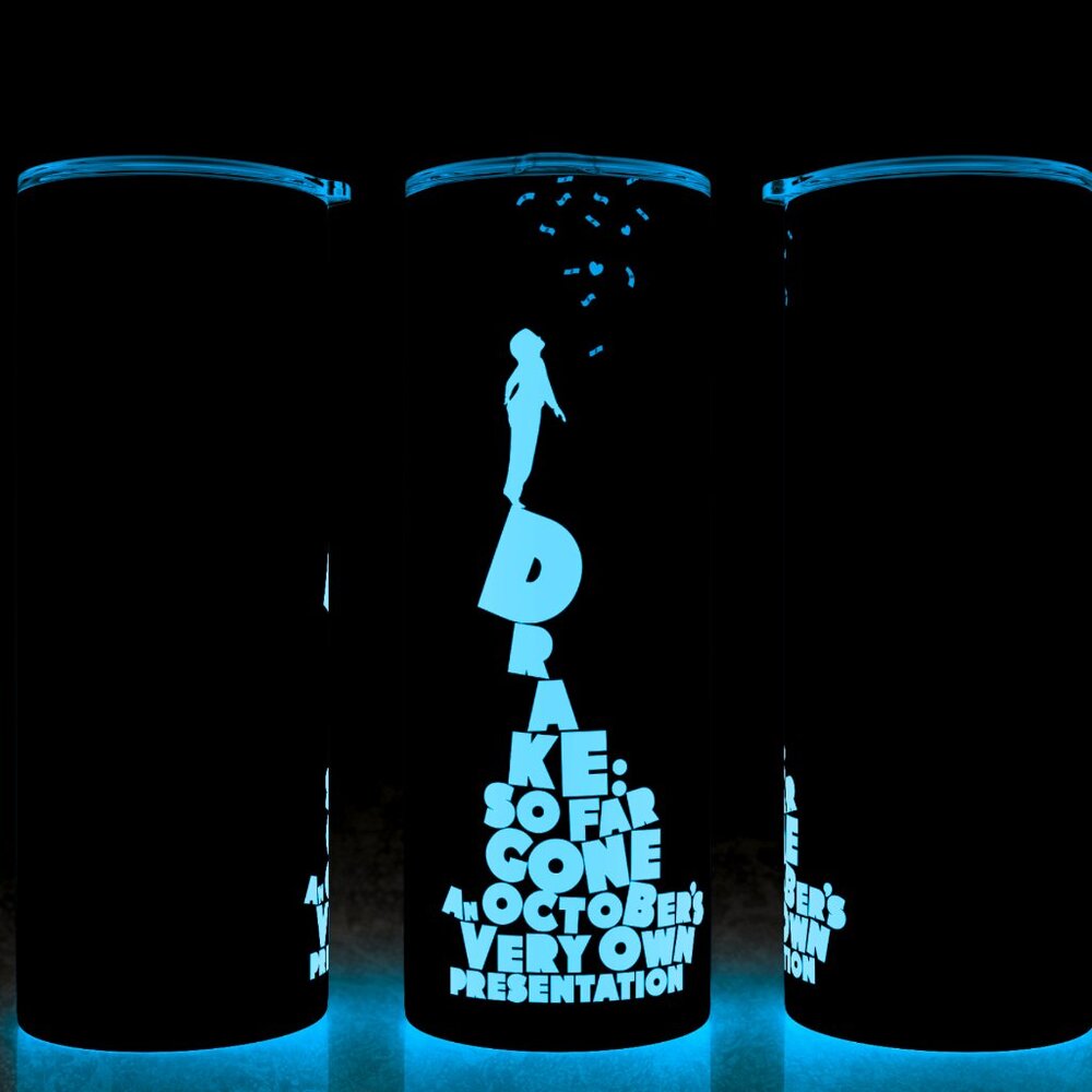 Glow in the Dark Drake So Far Gone Music Cup Mug Tumbler 20oz